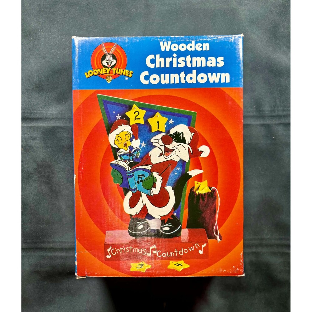 VTG Looney Tunes Tabletop Christmas Countdown Decoration